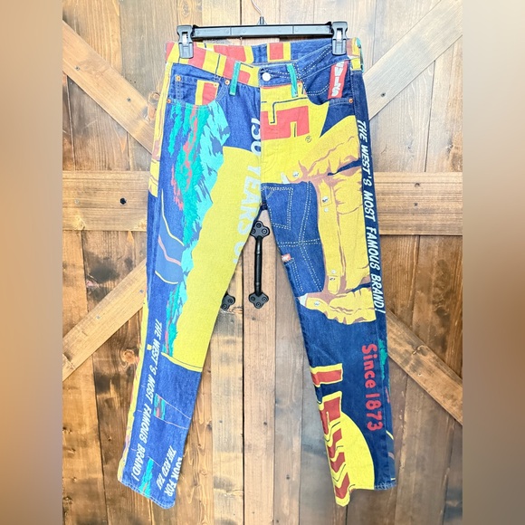 LEVI’S 501 150th Anniversary Banner Jeans Original Fit Selvedge Jeans 32W x 32L - Picture 4 of 11